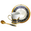 Серебряный кофейный набор с позолотой и черневым декором Хмель 40210033А99
